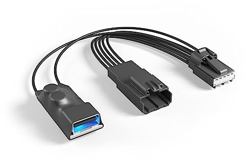 Dongar Dashcam Power Adapter (5-pin Type F) for Select Ford Vehicles. Compatible with Mach-E, Bronco Sport, Explorer and More. Built-in USB Power Source, Connects to Rearview Mirror, Easy to Install