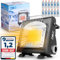 Z.M.C Calefacción de gas portátil 2 en 1 y hornillo de gas + 12 cartuchos de gas de 227 g, calefacción de cerámica para camping de 1,7 kW, calentador de gas para exterior e interior, calefactor móvil