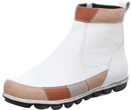 Gemini Damen Stiefelette Leder sportlich Reißverschluss Colorblock 343833-01