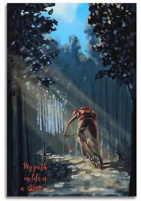 JLTC Motivierendes Poster Mountainbike Downhill Poster, dekoratives Gemälde, Leinwand, Wandposter und Kunstdruck, modernes Familienschlafzimmer, Dekoration, Poster, 30 x 45 cm