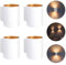 SSC-LUXon TUANI Wandlampe 4er Set Innen weiß gold - Wandbeleuchtung Up Down im Retro Design inkl. 1x G9 LED Lampe warmweiß 3W