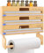 Upgrade Foil and Plastic Wrap Organizer, 4 in 1 Plastic Wrap Dispenser with Cutter, Wall-Mount Paper Towel Holder Aluminum Foil Organization and Storage, Plastic Drawers