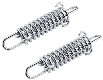 Spannfeder, 2 Stuck Zugfeder Sprungfedern, 11,9cm Lange, Edelstahl Hundeleine Stoßdämpfende Feder, Anlegefeder Ruckdämpfer Ruckfeder für Boot, Kajak, Yacht