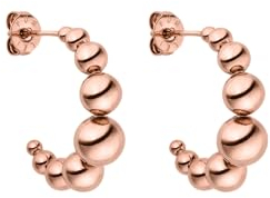 PURELEI® Bubbly Ohrringe (Rosegold) – Damenohrringe aus langlebigem Edelstahl – Wasserfeste Ohrringe Damen – 1,8 cm Durchmesser – Modeschmuck für deinen individuellen Look
