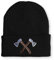 tshirtladen Mütze Axt Lumberjack Holzfäller Waldarbeiter Statement Wintermütze, Farbe: Black