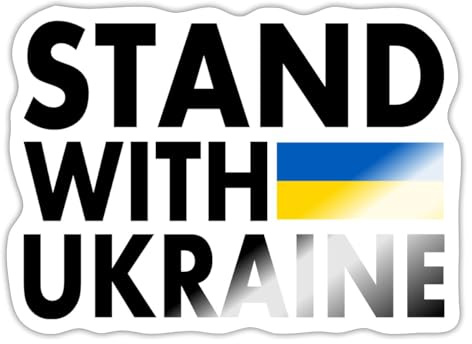 Stand With Ukraine Flagge Peace Frieden Spruch Sticker Aufkleber