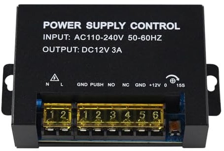 Gaocinys Sistema di controllo accessi speciale trasformatore di alimentazione 12VDC uscita per serratura elettrica ingresso 110-240VAC (12VDC/3A)