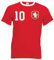 Tschechien Herren T-Shirt Trikot Personalisiert mit Wunschname + Nummer - Rot L