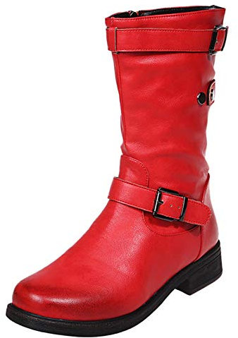 Viunychn Boots Damen Mid-Calf Stiefel Pelz Winter Warme Schnee Boot Middle Tube Stiefel Regen Boot Outdoor Mid Calf Boot Wasserdicht