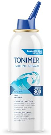 Tonimer Isotonic 300 Normal - 100 ml - Soluzione Isotonica Sterile di Acqua di Mare - Rimuove e Fluidifica il Muco - Indicata per Adulti - Senza Conservanti