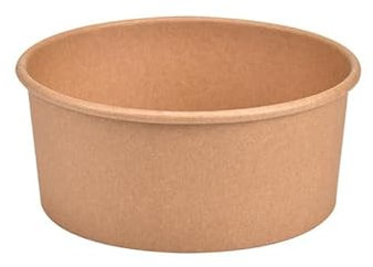Arredo Chef Bol Salade Kraft à Emporter, Jetable, Lot de 50 Pièces (Sans Couvercle, 1000 ML)