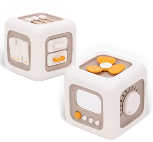 Aruigu 6 in 1 Montessori Spielzeug ab 1 Jahr, Baby Spielzeug von 1–3, Motorikwürfel Motorikspielzeug, Baby Geschenk ab 12 18 Monate Junge und Mädchen