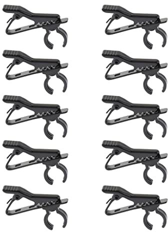 10 Pieces Microphone Lapel Tie Lavalier Mic Metal Clip Holder 8.5 mm