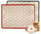 Bliceon 2 Silicone Macaron Baking Mats - Non-Stick, Non-Slip, Reusable Silicone Baking mats for Macarons, Biscuits, Bread and Pizza (Grey and red)