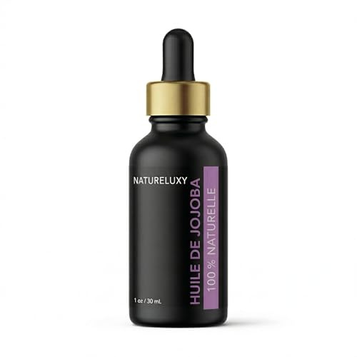 Natureluxy Jojobaöl, 100 % natürlich, Glasflasche mit Pipette, 30 ml