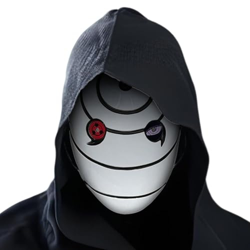 READREAM Obit Maske Halloween, Narut Anime Mask Halloween, Uchha Obit Cosplay Generische Kostüm Maske, Anime Masken für Damen Herren Unisex Fasching, Cosplayer Party Karnevals Party