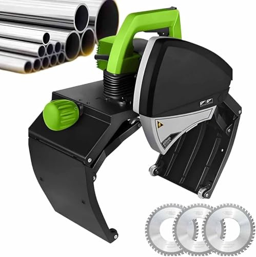 HaiZethonic Tagliatrice Automatica Elettrica,Tagliatubi Elettrico per Impieghi Gravosi,Tensile per Il Taglio Tubi,per Tubi da 15 Mm-400 Mm,per Acciaio/PVC/Ghisa/Utensile ZD400