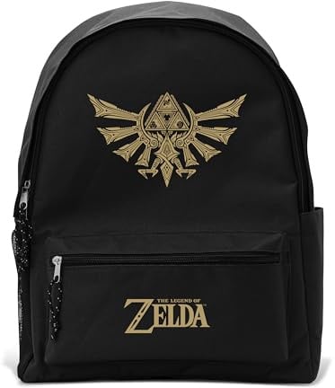 ABYSTYLE Rucksack The Legend of ZELDA Hylian – Offizielles Nintendo Produkt – Kultiges Design – Gold-Finish – Format 40 cm