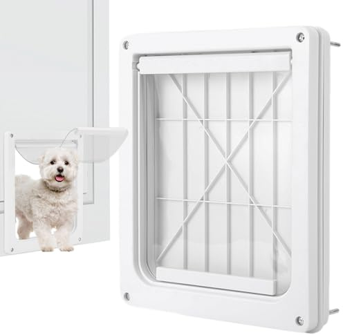 Hundetür | Pet Safe XXL Transparente Klappe robust | Verriegelungspanel aus Aluminium 42 x 28 cm | 4-Wege-Verriegelungssystem, leise und energiesparend, wetterbeständig