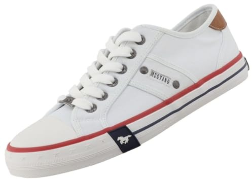 MUSTANG Herren Canvas Sneaker White EU 49 White EU 49