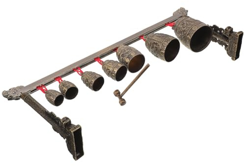 Alipis Chinesisches im Vintage Stil Glockenspiel Antikes aus Zinklegierung mit Klang Schicht Design und für und Bürodekoration
