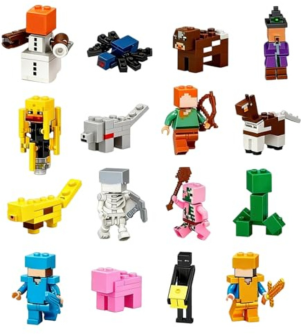 ELLXEN 16 PCS Cake Topper, Action Figures Cupcake Toppers, for Game Fans Personalized Cake Decorations, Birthday Cake Toppers