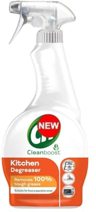 Cleanboost Kitchen Degreaser Spray 700ml x 1 - Compatible with Cif Kitchen Surface Cleaner for Food Preparation Area with Welari Thank You Card | (1 Pack)