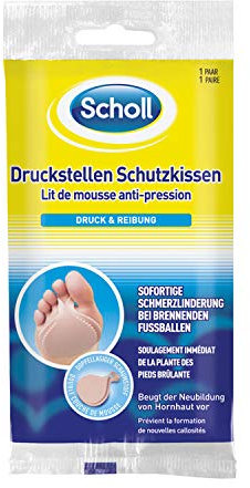 Scholl Druckstellen Schutzkissen - Druckschutz für die Füße - 1 Paar (1 x 2 Stück)