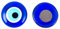 640 - 4cm Lucky Evil Eye Nazar Boncuk Turkish / Greek Glass Fridge Magnet