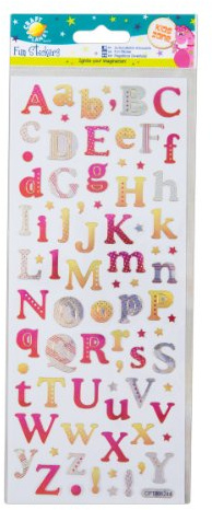 Craft Planet Fun Stickers, Alphabet for Young Crafters Collection, Posters, Card Making, Scrapbooking, Party Bag Fillers, Sticker Book, Reward Chart Stickers, Invites, Crafts