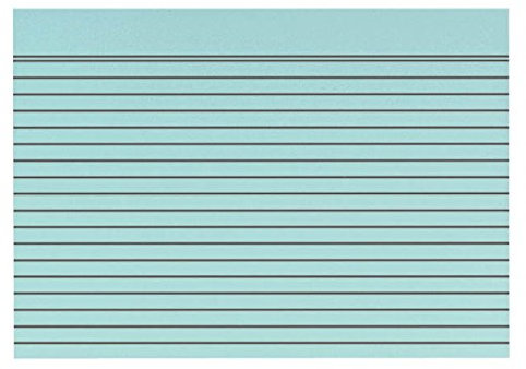 100 Karteikarten DIN A4 / blau / liniert / 190 g/m²