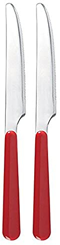 Excelsa Set Coltelli in Acciaio Inox, Rosso, 2 Pezzi