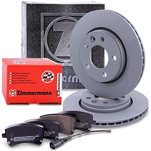 ZIMMERMANN Bremsenset Hinterachse inkl. Bremsscheiben Ø 294 mm Belüftet + Bremsbeläge hinten + Verschleißkontakt