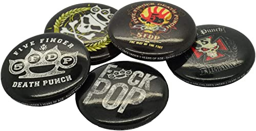 Five Finger Death Punch 5FDP Unisex Badge Set multicolour, metal,