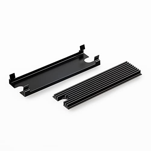 Thermal Grizzly - NVMe M.2 SSD-Kühler - Inklusive 2x passender Minus Pad 8 Thermal Pads - Kompatibel mit vielen Herstellern - SSD Kühlkörper - schwarzes Aluminium