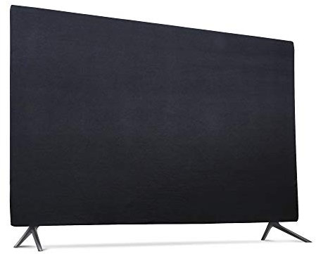 TXEsign Indoor TV Set Cover, Soft Lycra Fabric Universal 55“ Flat Screen Dust-proof Protector (55, Black)