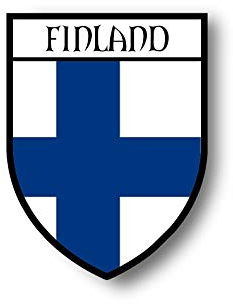 Akachafactory Aufkleber sticker autoaufkleber Wappen Schild Flagge flaggen Fahne finnland