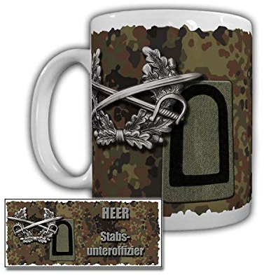 Tasse Heer Stabsunteroffizier Ausbildungskommando Leipzig Rangabzeichen #29617