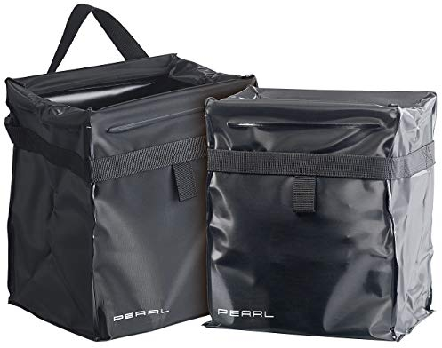 PEARL Camping Mülleimer: 2er-Set Camping- & Kfz-Falt-Müllbehälter, verschließbar, 10 l (Wohnmobil Mülleimer, fürs Auto, wasserdichte Taschen)