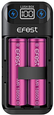 Genuine Efest Lush Box Dual 18650 Charger (Batteries not Included)
