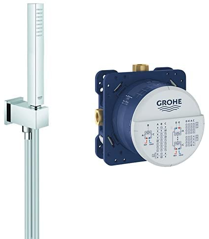 Grohe 26405000 Set Doccia Completo, Grigio (Cromo) + Grohe 35600000 Rapido SmartBox - Corpo incasso universale, Cromo