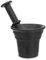 ORION GROUP Mortero de hierro fundido | 10,5 cm de diámetro | con mortero | mortero de cocina (negro)