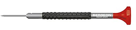Bergeon 7899- Destornillador de relojero, aluminio anodizado, ergonómico, con hojas de acero inoxidable intercambiables