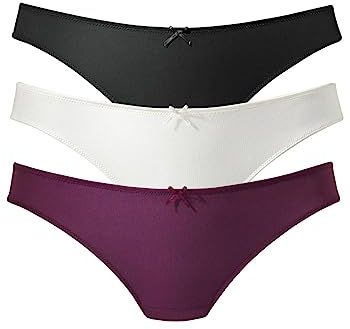 PETITE FLEUR Damen String atmungsaktiv, Jacquardspitze hinten