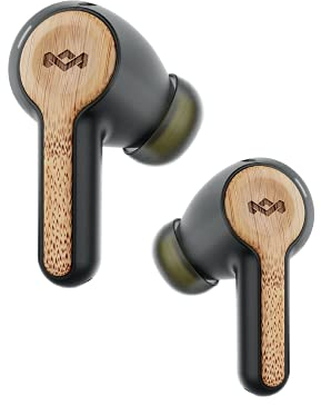 House of Marley Rebel Earbuds - Sustainably Crafted, Wireless Audio, Rechargeable and Touch Control features, 30 Hour Playtime with Sleek and Portable Case