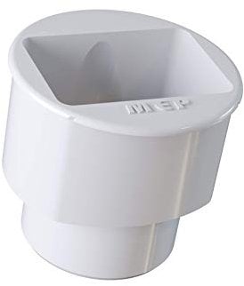 Adaptateur tuyau d'évacuation pour tuyau de descente rectangulaire (Blanc)