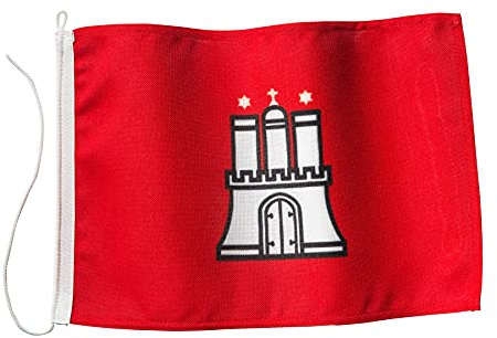 New Marine Bootsflagge Hamburg 20 x 30 cm.