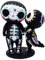 D-Rings Toys Sugar Skull Couple Statue,Zuckerschädel Paar-Figur Dekoration, Harz Statue Skelett Figur Statuen Ornamente, Romantische Figur Hochzeit Statuette, Tag der Toten Deko (1PC)