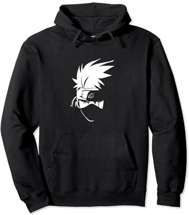 Naruto Shippuden Kakashi Head Anime Felpa con Cappuccio