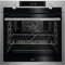AEG BPE556360M Four encastrable - Multifonction, Pyrolyse, 71L, 9 fonctions, Vapeur, Cuisson uniforme, Chauffe rapide, Sonde thermique, Écran LCD tactile, Ventilateur XXL, Acier inoxydable, Classe A+